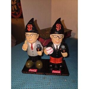 Rare New SGA 2019 San Francisco Giants Kruk & Kuip Gnome Set Bobblehead